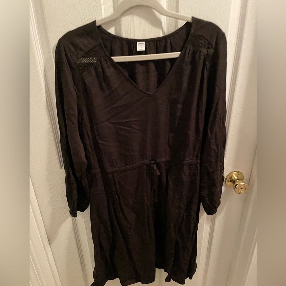 Old Navy- Black Long Sleeve Dress- Size Medium